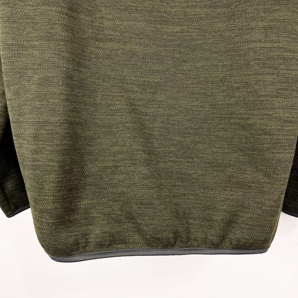 GH Bass & Co Sweater Men Large Green Pullover Henley Nylon Yoke Outdoor Coldgear - Picture 8 of 12